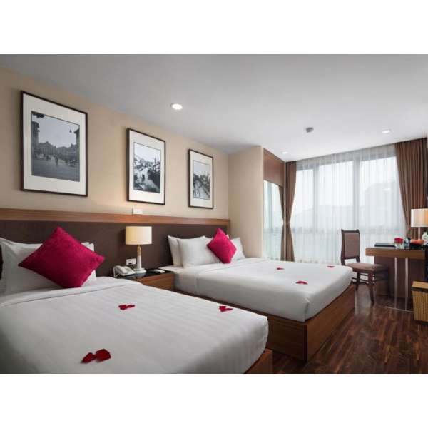 Thi công nội thất phòng đôi nhà nghỉ Hải Triều - Quảng Ninh KS016